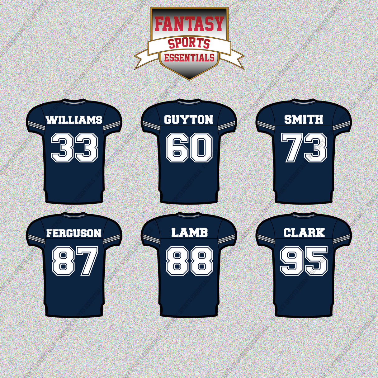 Dallas Cowboys 2025 Home Jersey Glossy Stickers (Choose Your Player)