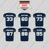 Dallas Cowboys 2025 Home Jersey Glossy Stickers (Choose Your Player)