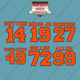 Denver Broncos 2025 Name and Number Car Decals (Choose Your Player) Page 2