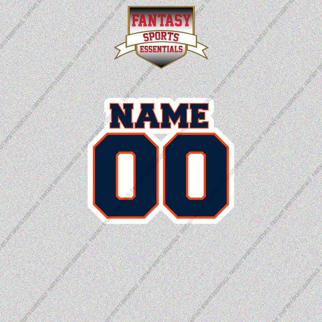 Detroit Tigers Personalized Current Name and Number Glossy Stickers