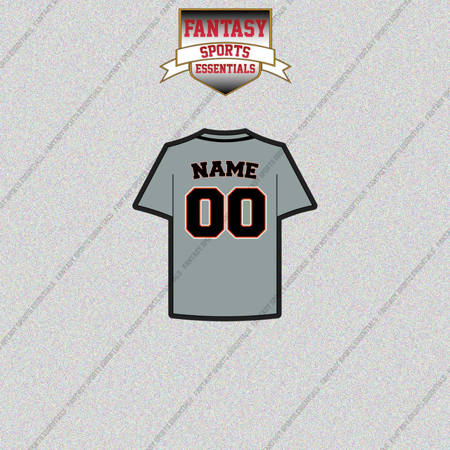 Detroit Tigers Personalized Current Away Jersey Glossy Stickers