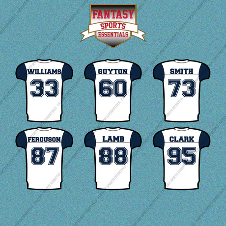 Dallas Cowboys 2025 Away Jersey Car Decals (Choose Your Player) Page 2