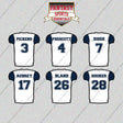 Dallas Cowboys 2025 Away Jersey Glossy Stickers (Choose Your Player) Page 1
