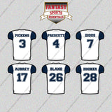 Dallas Cowboys 2025 Away Jersey Glossy Stickers (Choose Your Player) Page 1