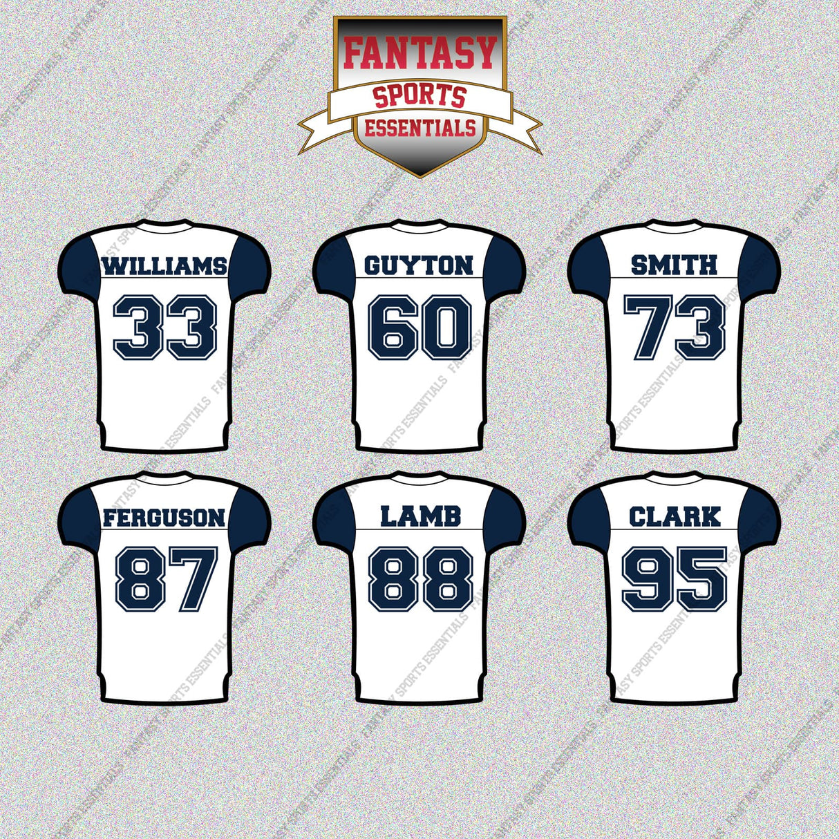 Dallas Cowboys 2025 Away Jersey Glossy Stickers (Choose Your Player) Page 2