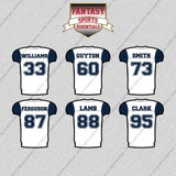 Dallas Cowboys 2025 Away Jersey Glossy Stickers (Choose Your Player) Page 2