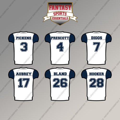 Dallas Cowboys 2025 Away Jersey Magnets (Choose Your Player) Page 1