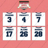 Dallas Cowboys 2025 Away Jersey Wall Art Prints (Choose Your Player) Page 1