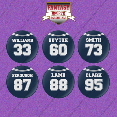 Dallas Cowboys 2025 Home Jersey Button Pins (Choose Your Player) Page 2