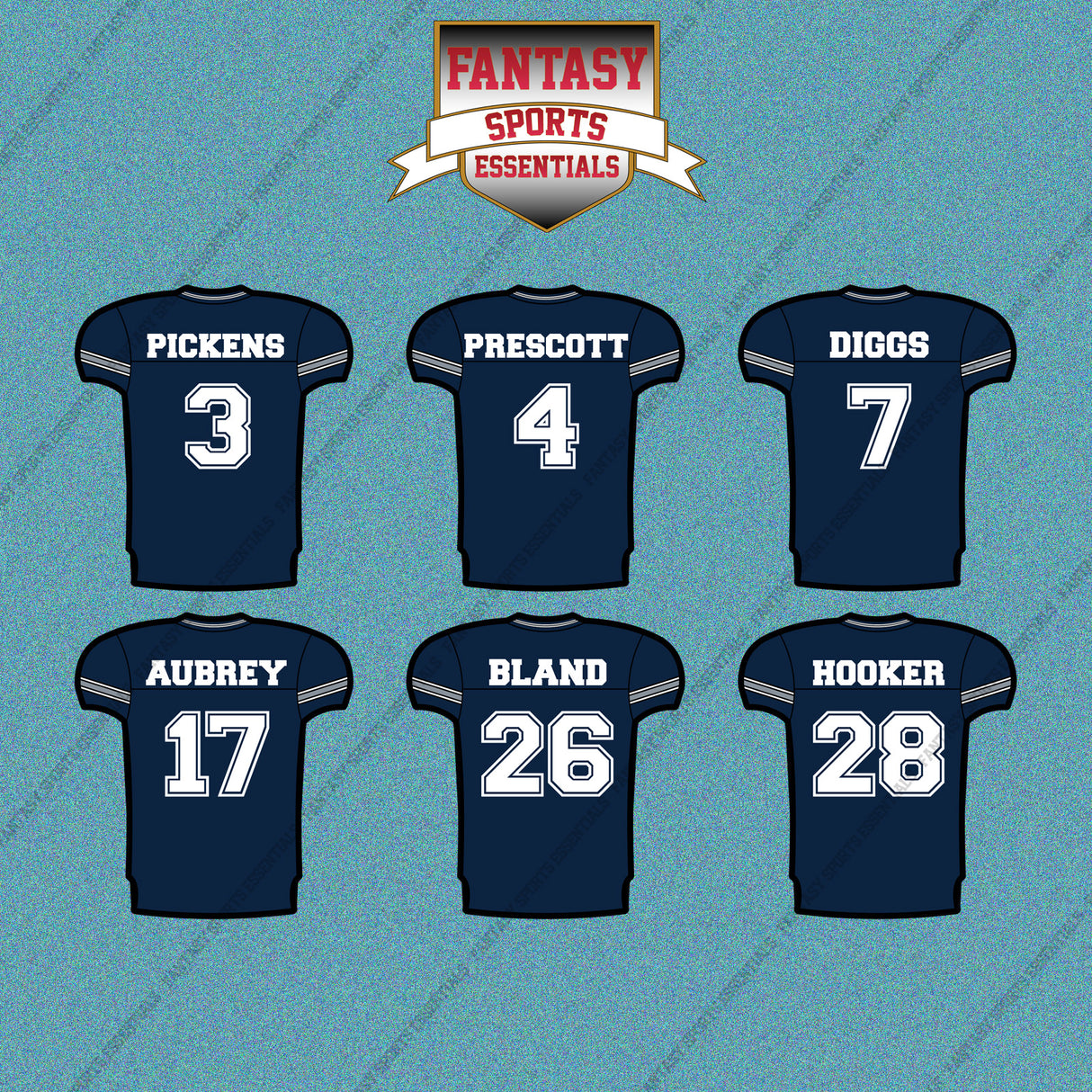 Dallas Cowboys 2025 Home Jersey Car Decals (Choose Your Player) Page 1