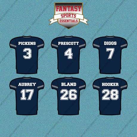 Dallas Cowboys 2025 Home Jersey Car Decals (Choose Your Player) Page 1