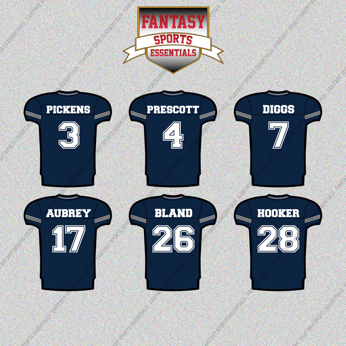 Dallas Cowboys 2025 Home Jersey Glossy Stickers (Choose Your Player) Page 1