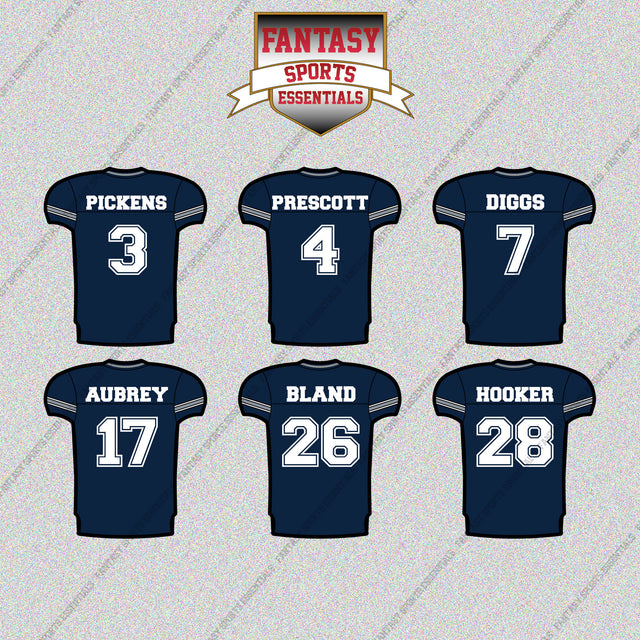 Dallas Cowboys 2025 Home Jersey Glossy Stickers (Choose Your Player) Page 1