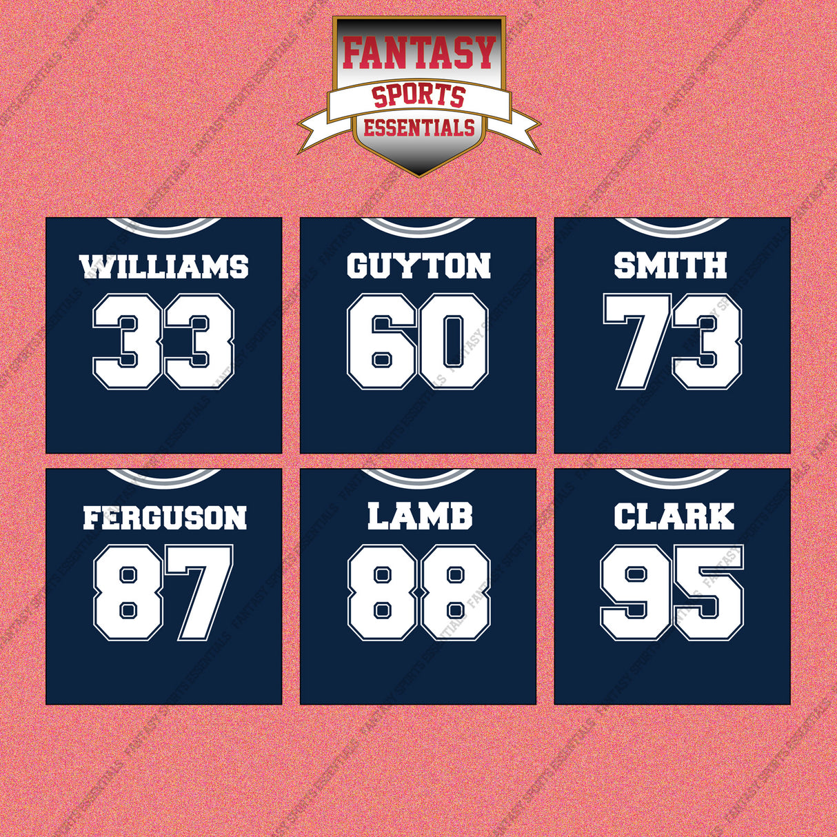 Dallas Cowboys 2025 Home Jersey Wall Art Prints (Choose Your Player) Page 2