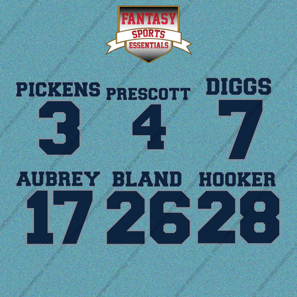 Dallas Cowboys 2025 Name and Number Car Decals (Choose Your Player) Page 1