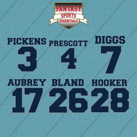 Dallas Cowboys 2025 Name and Number Car Decals (Choose Your Player) Page 1