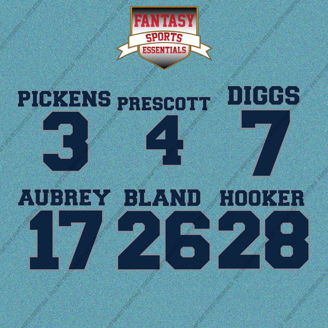 Dallas Cowboys 2025 Name and Number Car Decals (Choose Your Player) Page 1