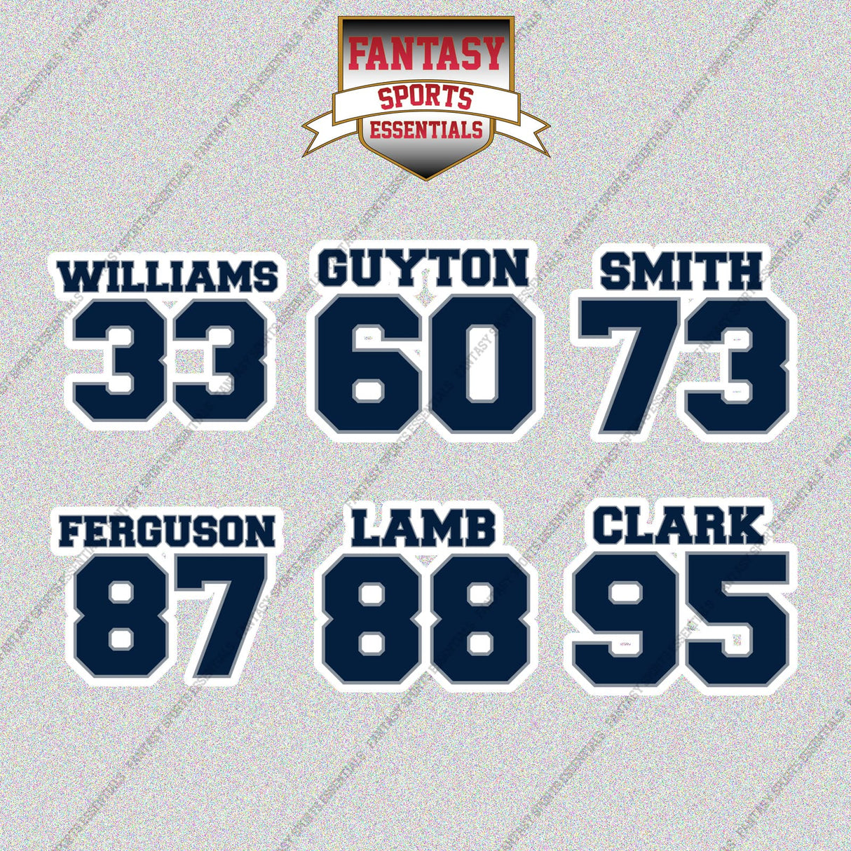 Dallas Cowboys 2025 Name and Number Glossy Stickers (Choose Your Player) Page 2