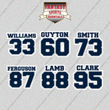 Dallas Cowboys 2025 Name and Number Glossy Stickers (Choose Your Player) Page 2