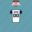 Dallas Cowboys Personalized Current Away Jersey Car Decals