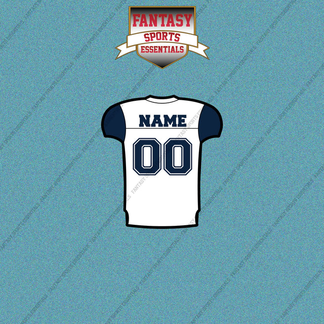 Dallas Cowboys Personalized Current Away Jersey Car Decals