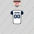Dallas Cowboys Personalized Current Away Jersey Glossy Stickers