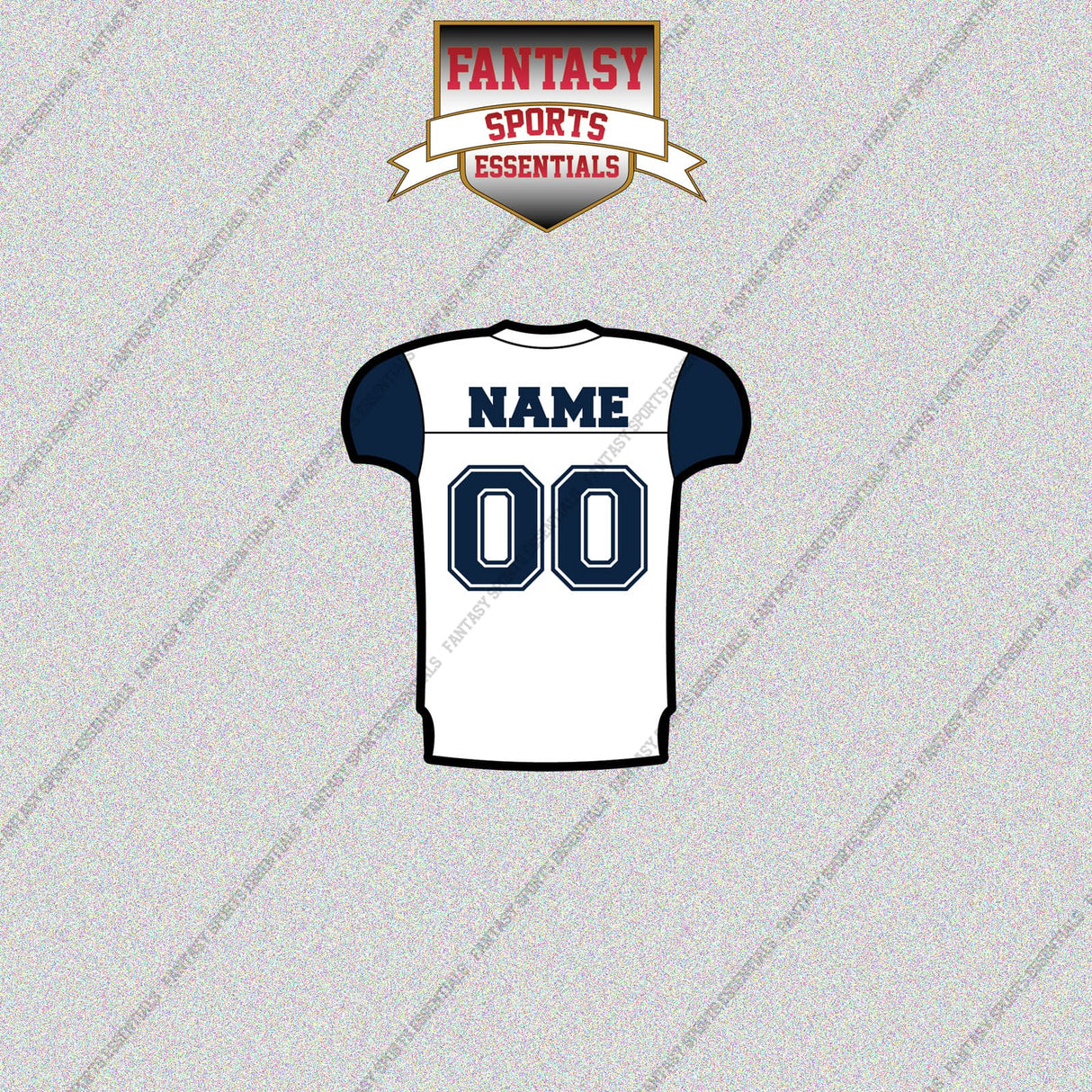 Dallas Cowboys Personalized Current Away Jersey Glossy Stickers