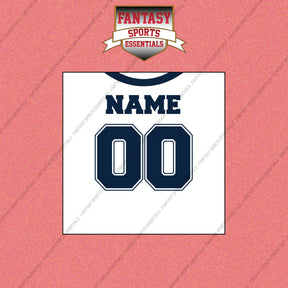 Dallas Cowboys Personalized Current Away Jersey Wall Art Prints