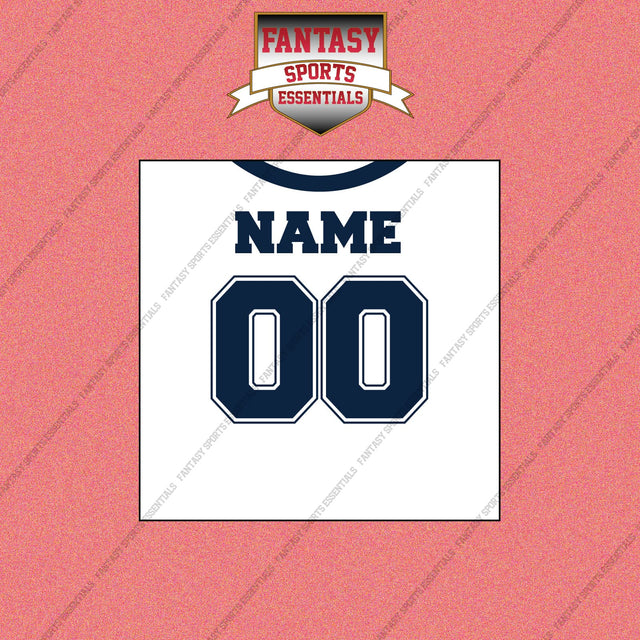 Dallas Cowboys Personalized Current Away Jersey Wall Art Prints