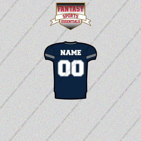 Dallas Cowboys Personalized Current Home Jersey Glossy Stickers
