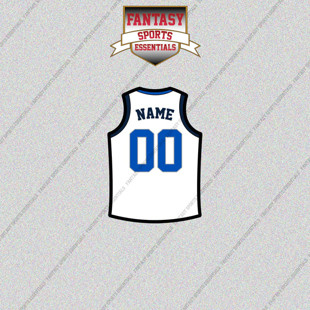 Dallas Mavericks Personalized Current Away Jersey Glossy Stickers