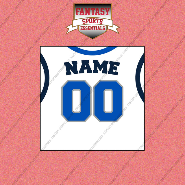 Dallas Mavericks Personalized Current Away Jersey Wall Art Prints