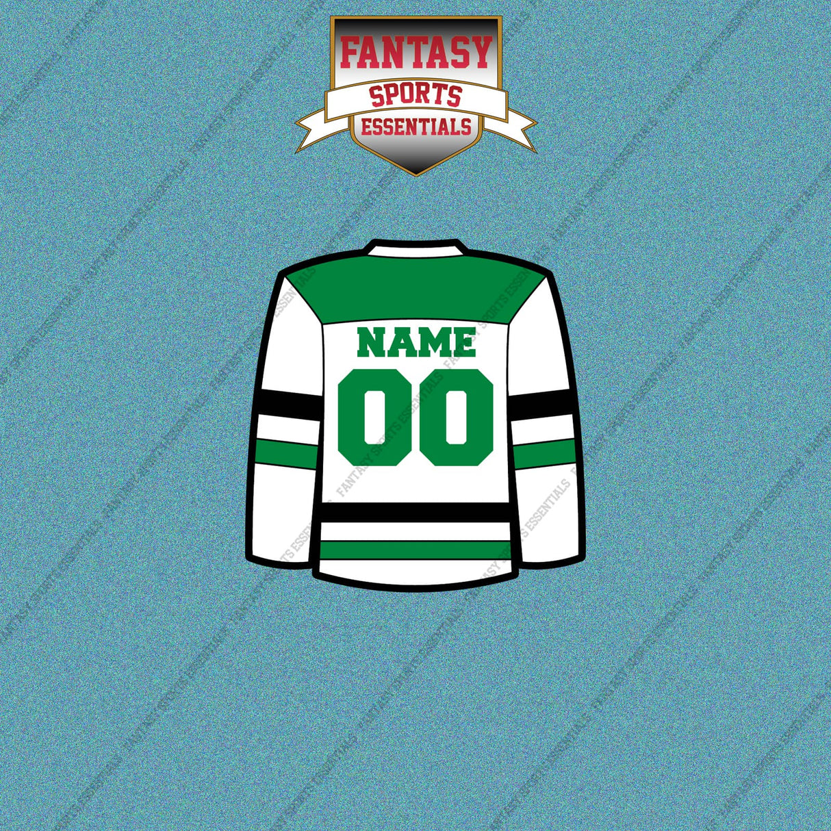 Dallas Stars Personalized Current Away Jersey Car Decals