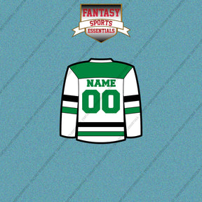 Dallas Stars Personalized Current Away Jersey Car Decals
