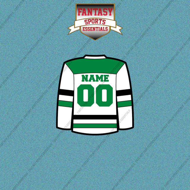 Dallas Stars Personalized Current Away Jersey Car Decals