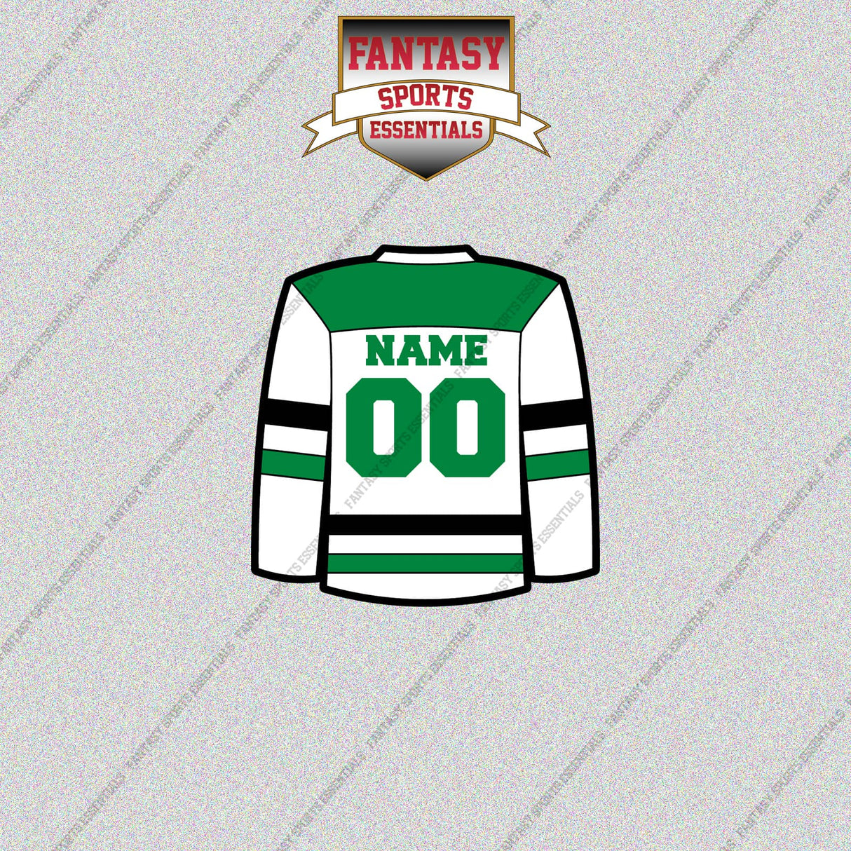 Dallas Stars Personalized Current Away Jersey Glossy Stickers