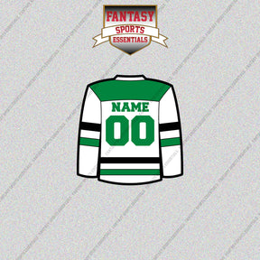 Dallas Stars Personalized Current Away Jersey Glossy Stickers
