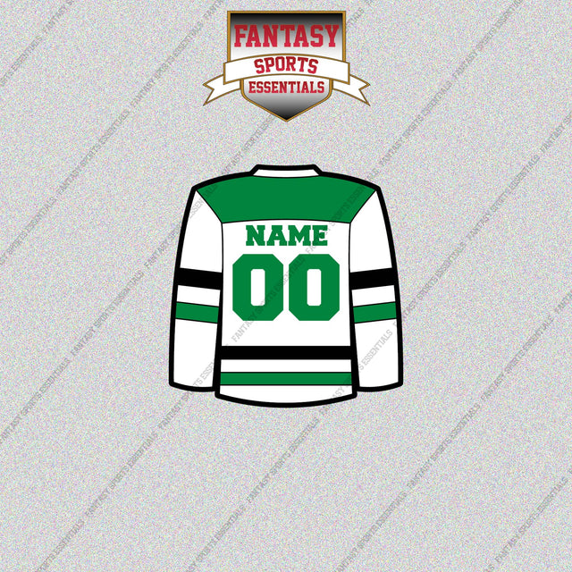 Dallas Stars Personalized Current Away Jersey Glossy Stickers