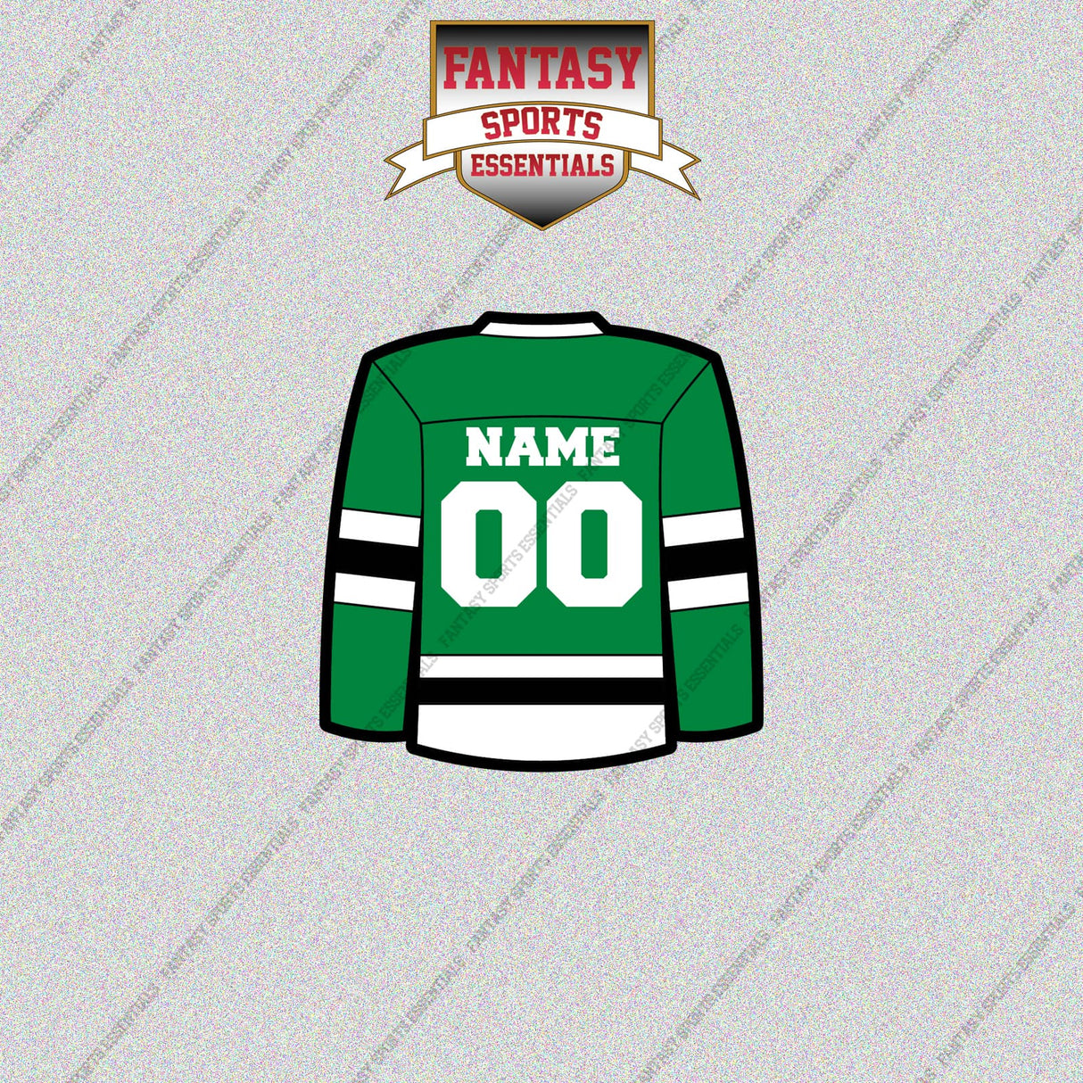 Dallas Stars Personalized Current Home Jersey Glossy Stickers