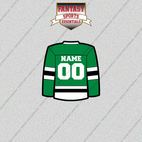 Dallas Stars Personalized Current Home Jersey Glossy Stickers