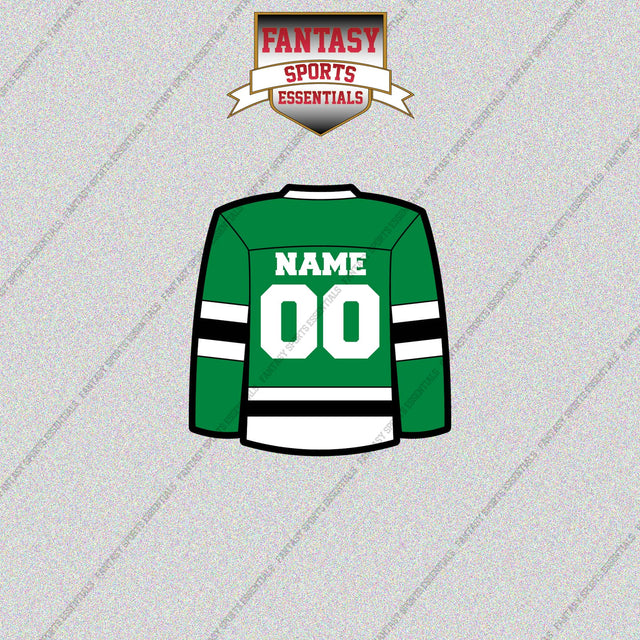 Dallas Stars Personalized Current Home Jersey Glossy Stickers