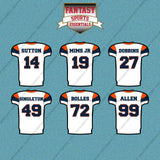 Denver Broncos 2025 Away Jersey Car Decals (Choose Your Player) Page 2