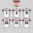 Denver Broncos 2025 Away Jersey Glossy Stickers (Choose Your Player) Page 1