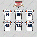 Denver Broncos 2025 Away Jersey Glossy Stickers (Choose Your Player) Page 2