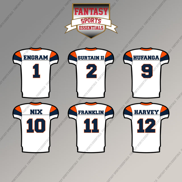 Denver Broncos 2025 Away Jersey Magnets (Choose Your Player) Page 1