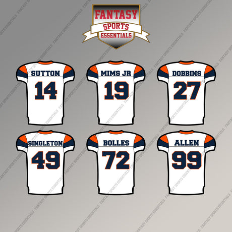 Denver Broncos 2025 Away Jersey Magnets (Choose Your Player) Page 2
