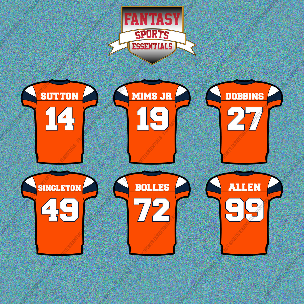 Denver Broncos 2025 Home Jersey Car Decals (Choose Your Player) Page 2