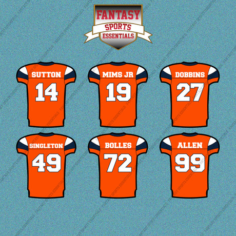 Denver Broncos 2025 Home Jersey Car Decals (Choose Your Player) Page 2