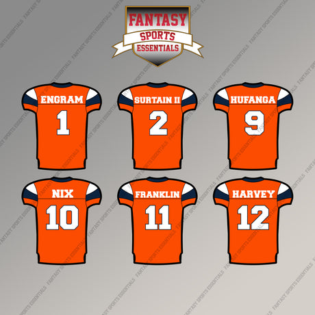 Denver Broncos 2025 Home Jersey Magnets (Choose Your Player) Page 1