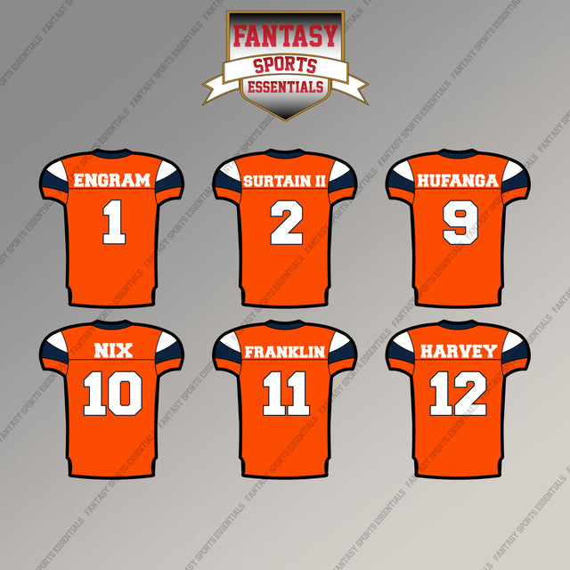 Denver Broncos 2025 Home Jersey Magnets (Choose Your Player) Page 1